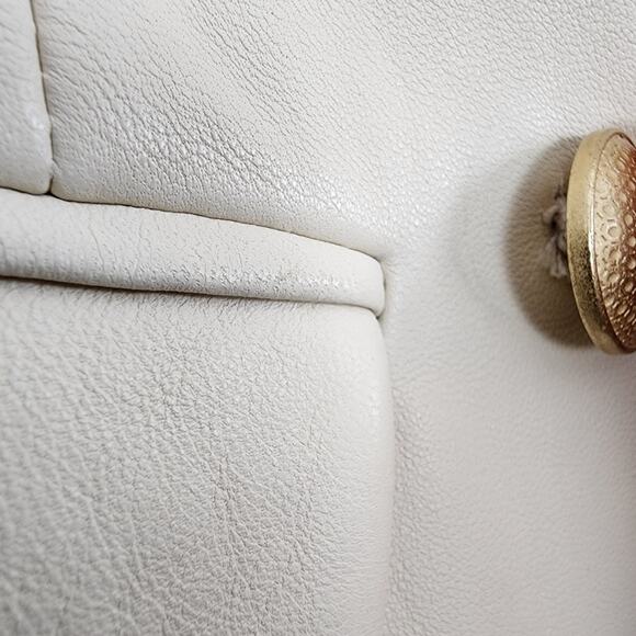 L'Agence Kenzie Lambskin Leather Double Breasted Blazer White Gold 2 NWT - Picture 12 of 16